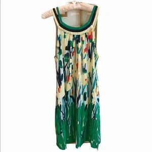 BCBGMaxazria Sleeveless Dress Abstract Floral